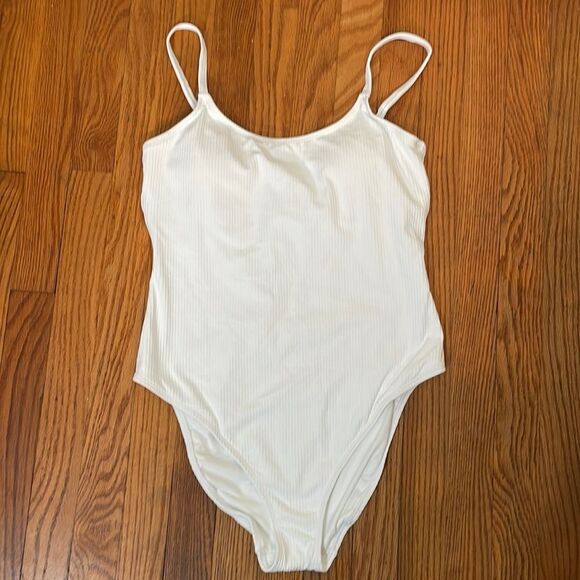 Andie The Amalfi One Piece Swimsuit Ribbed White size large NWT - Picture 3 of 7